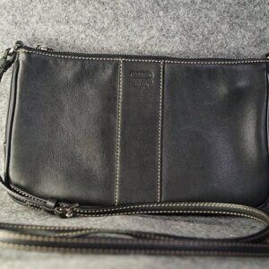 Vintage COACH 7578 Black Leather Shoulder Bag/Crossbody